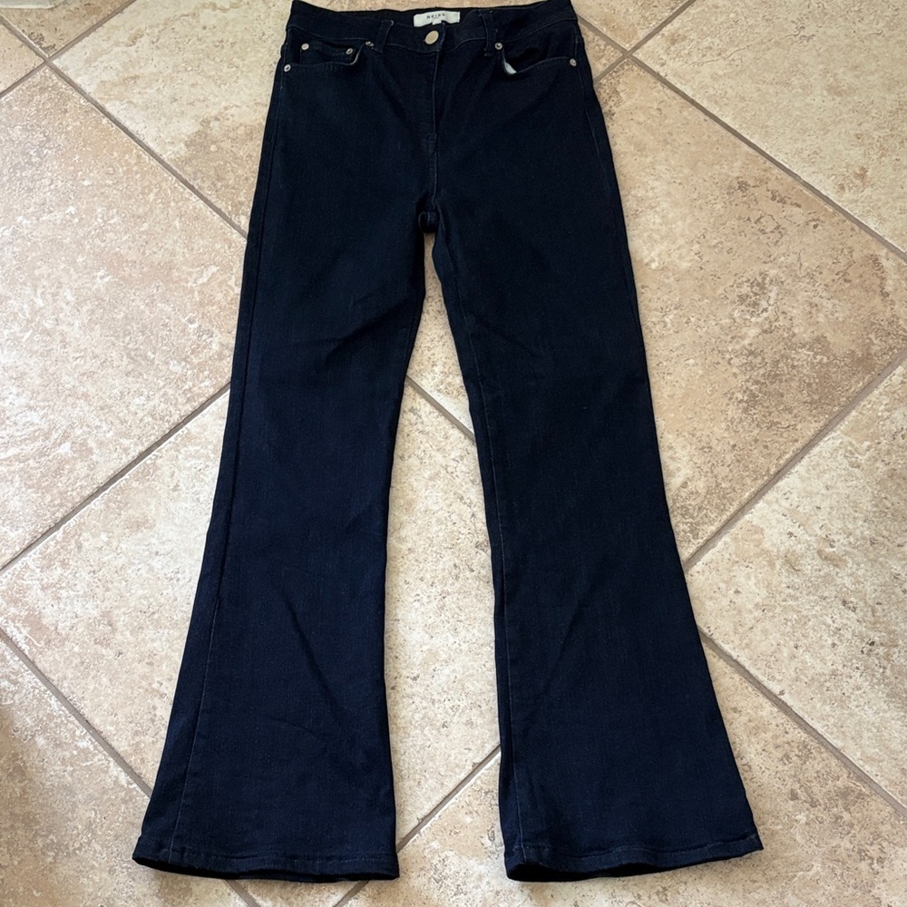Reiss Dark Denim Flare Jeans 29